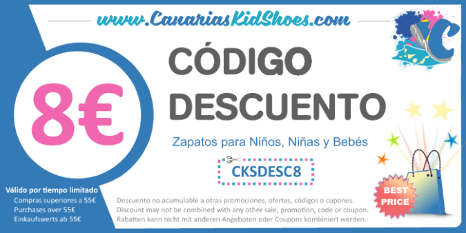 Códigos promocionales en niños niñas - CanariasKidShoes
