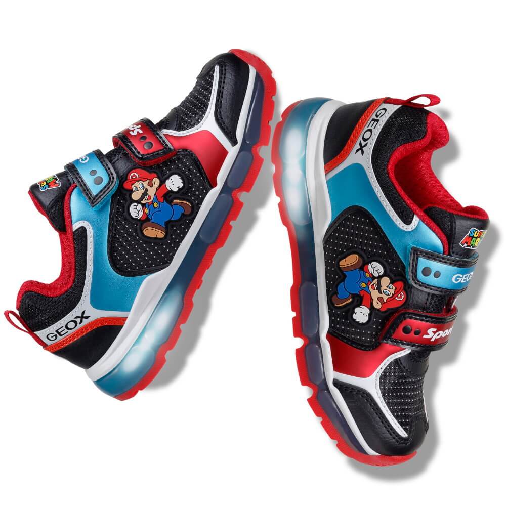 munición cómodo pañuelo Sneakers Super Mario Bros con Luces de GEOX - CanariasKidShoes