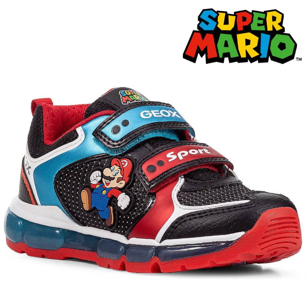 seré fuerte fuerte Deflector Sneakers Super Mario Bros con Luces de GEOX - CanariasKidShoes